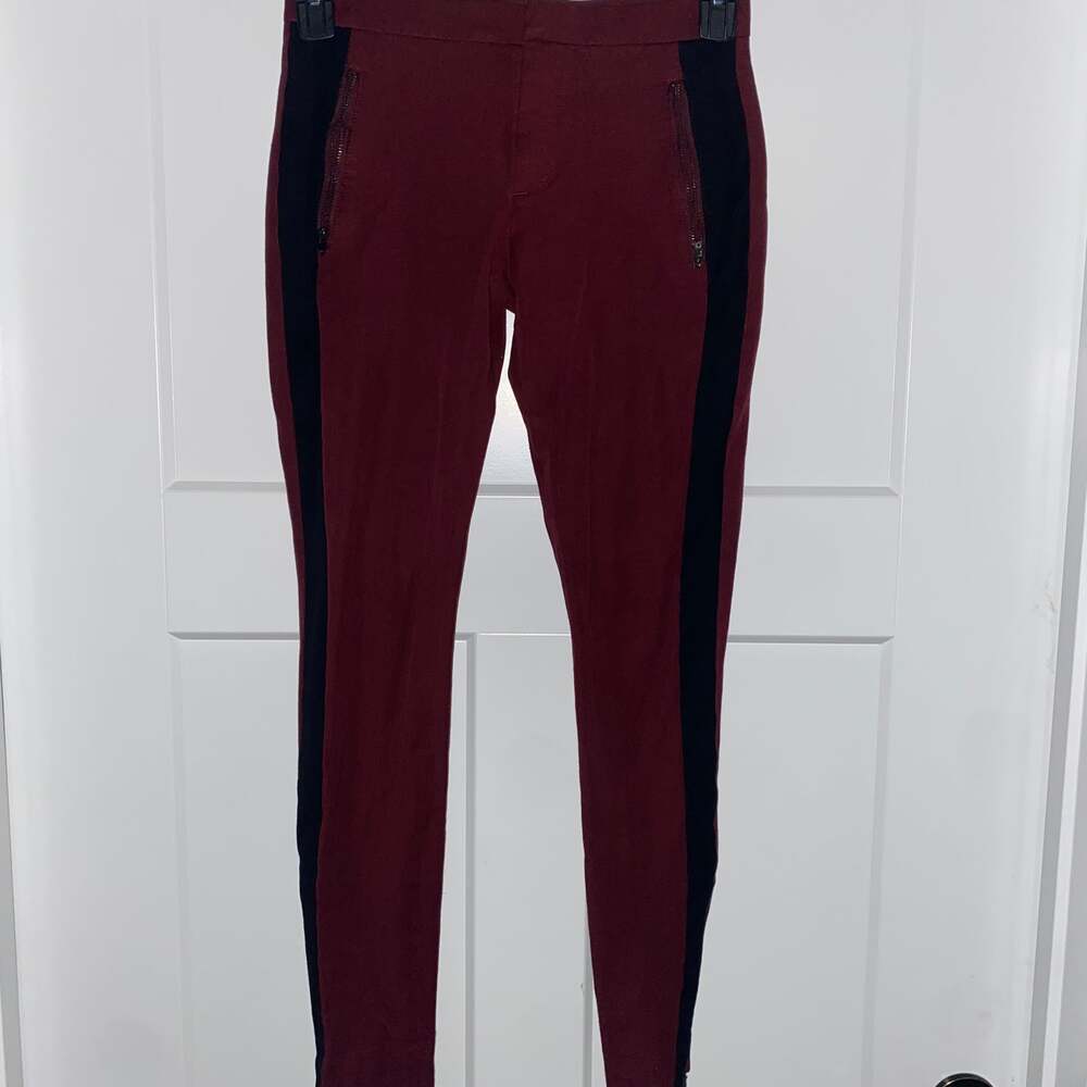 BANANA REPUBLIC Women's Burgundy Sloan Fit Skinny Pants - Size 0 (MSRP )